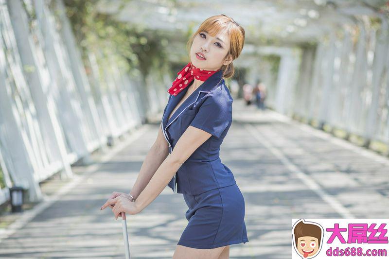 Model写真系列卡卡儿空姐制服高跟美腿